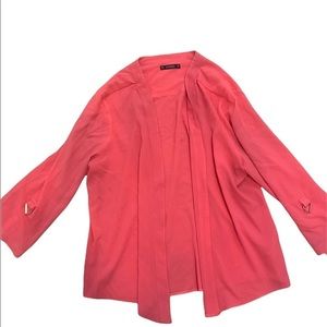 🔴 Dunnes Bright Pink Open Fold Blazer Cardigan